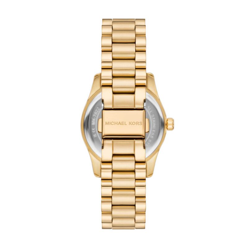 Michael Kors Lexington Three-Hand Gold-Tone Stainless Steel Watch image number 1