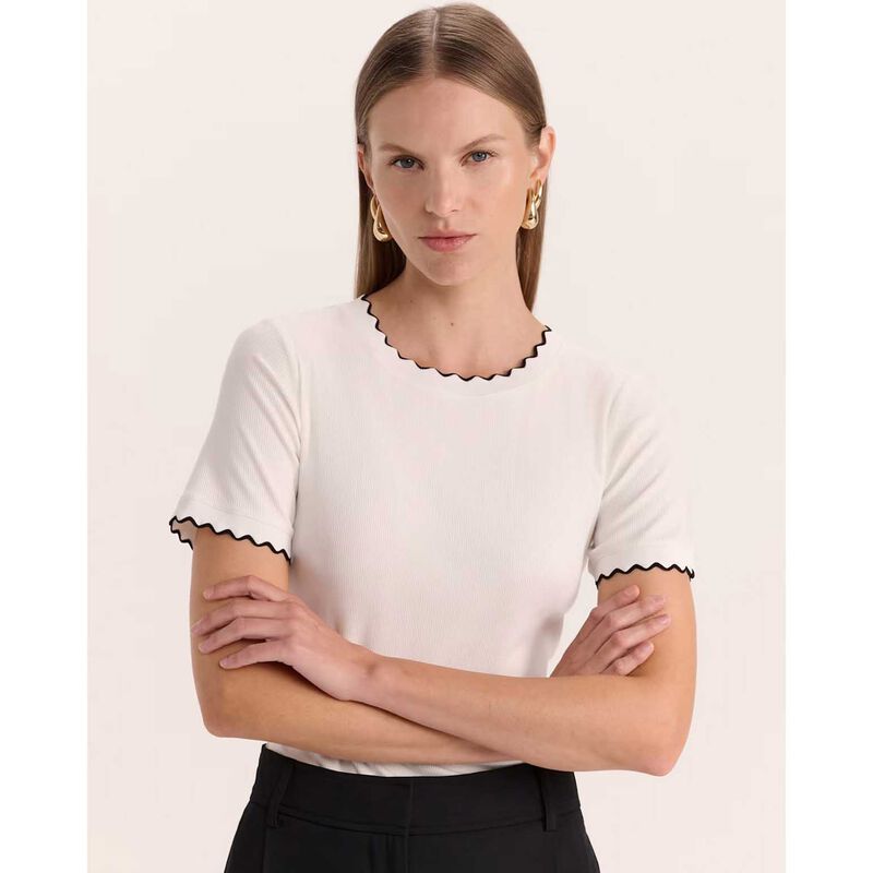 SABA Emilie Tipped Tee image number 2