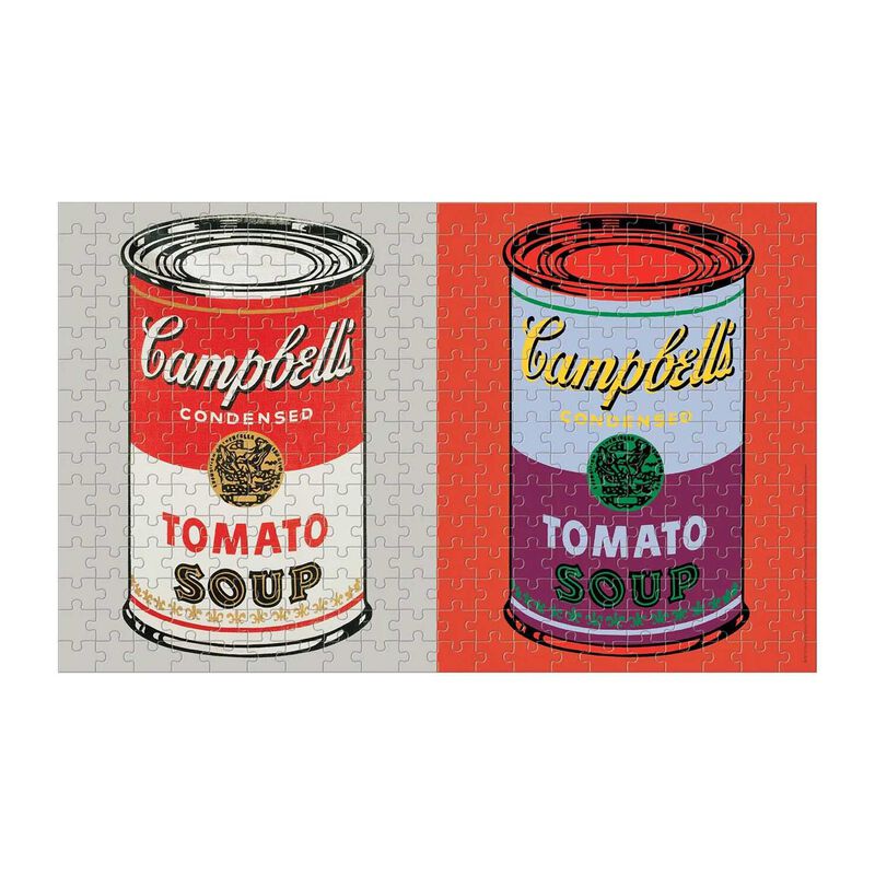 Galison Andy Warhol Soup Cans Lenticular 300 Piece Puzzle image number 2