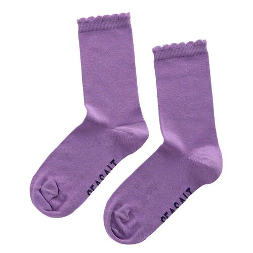 Seasalt Cornwall Scallop Sailor Socks - Bright Orchid