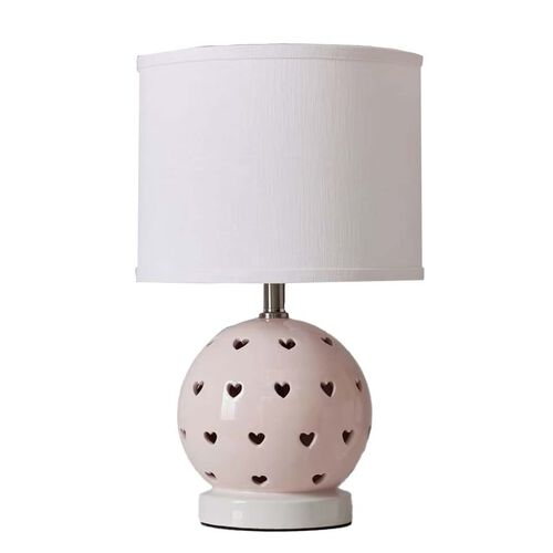 Pottery Barn Kids Ceramic Heart Cutout Lamp 3 Way