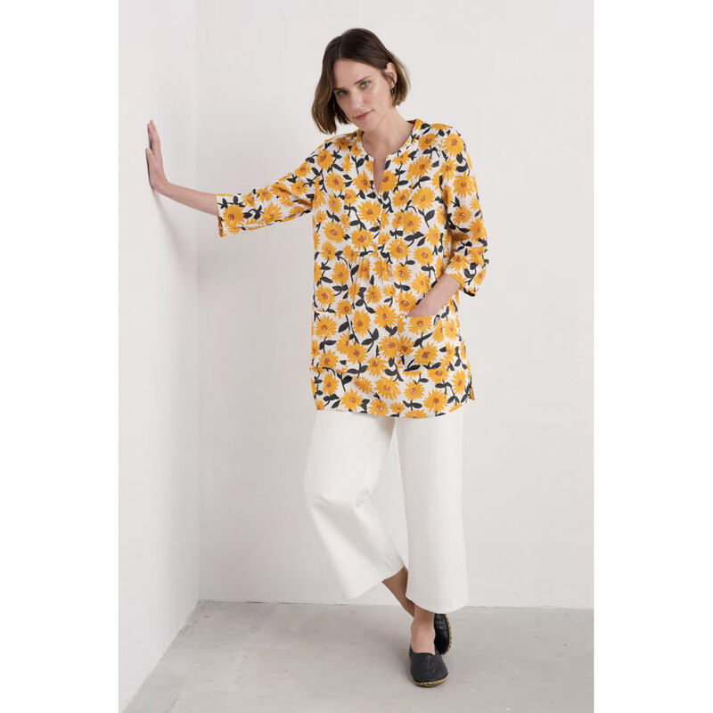 Seasalt Cornwall Aventurier Tunic Arty Daisy Chalk image number 3