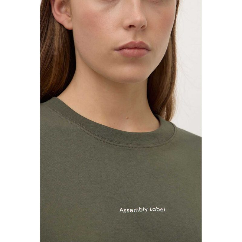 Assembly Label Womens Atelier Logo Tee Moss image number 2