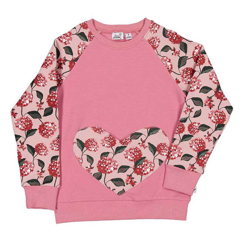 Kissed By Radicool Floral Heart Pocket Raglan Crew image number 0