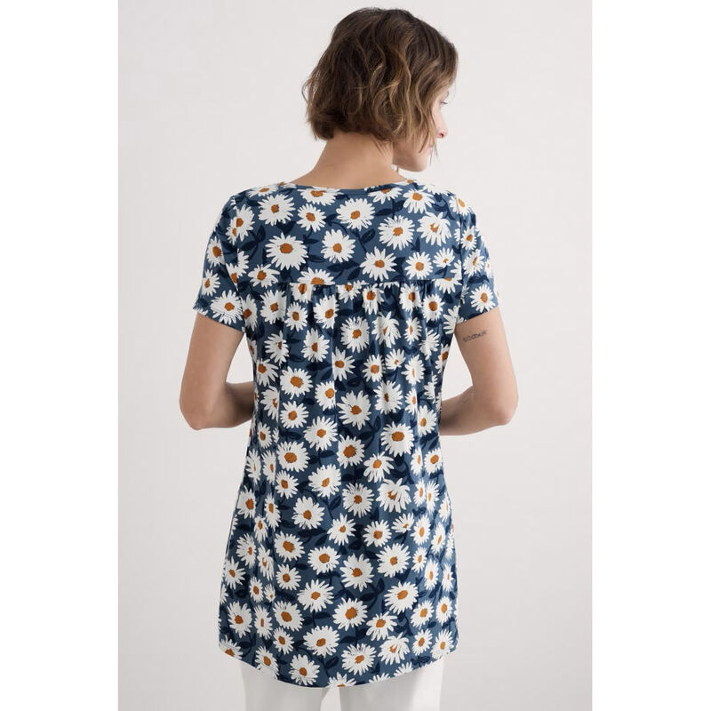 Seasalt Cornwall Bowithick Tunic Arty Daisy Dusky Jade image number 1