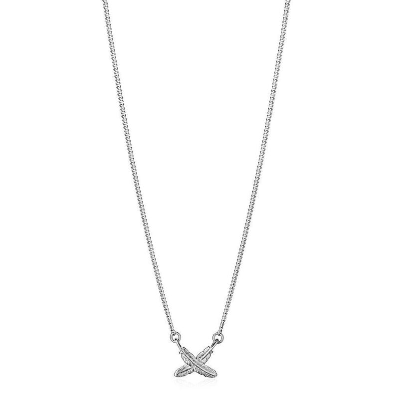 Boh Runga Mini Feather Kisses Pendant Silver image number 0