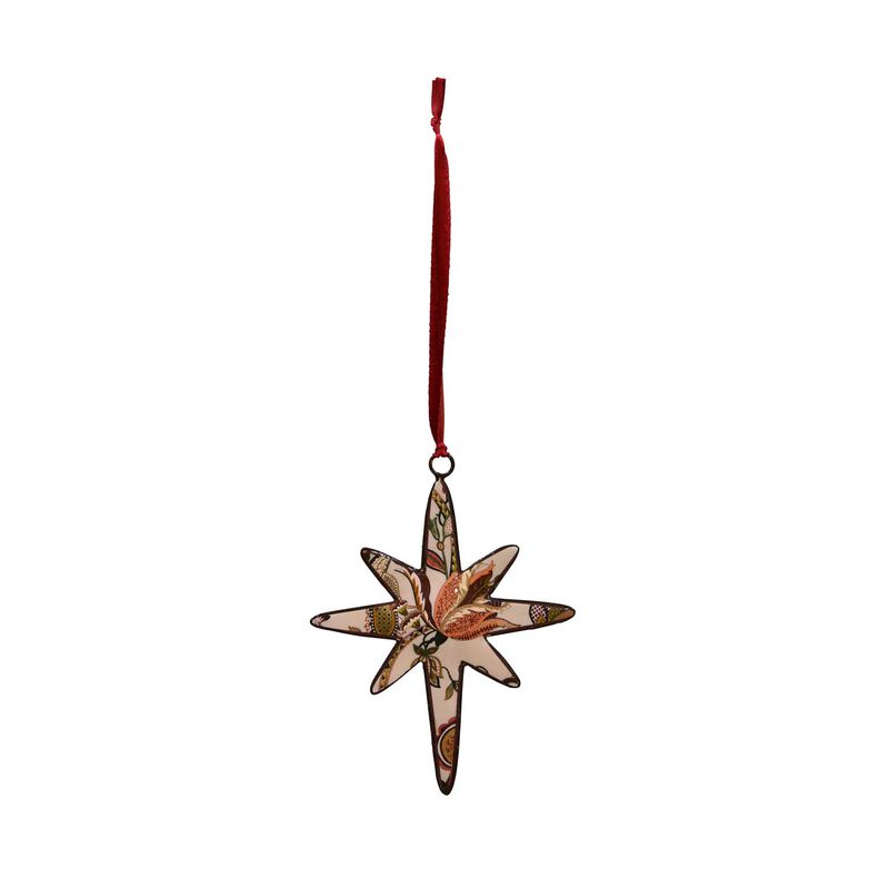 Maytime Floral Hanging Tree & Star - Burgundy image number 0