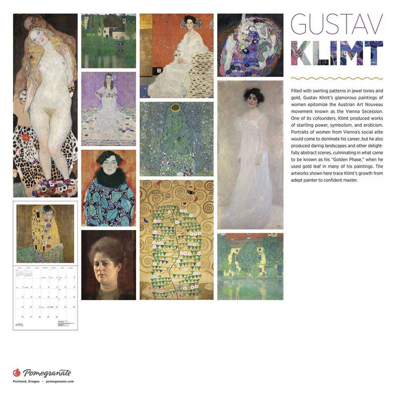 Pomegranate Gustav Klimt 2026 Wall Calendar image number 2