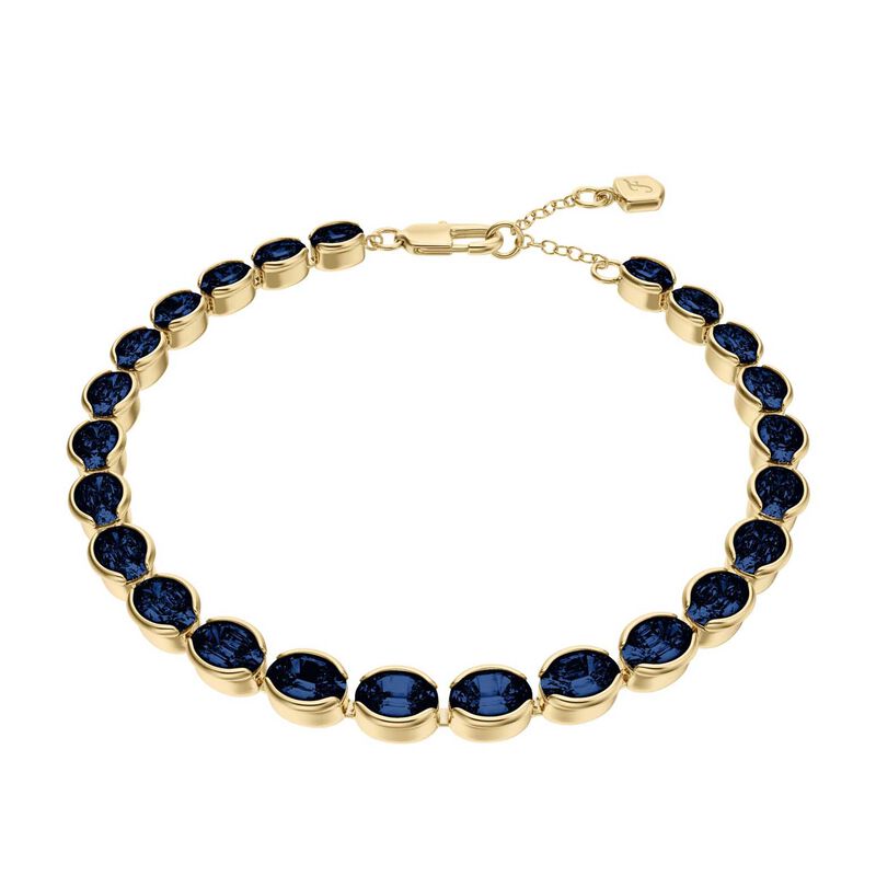 Fossil Ellis Pav&eacute; Glitz Gold-Tone Brass Tennis Chain Bracelet image number 0