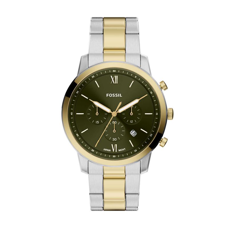 Fossil Neutra 44mm Chronograph Two-Tone Stainless Steel Watch image number 0
