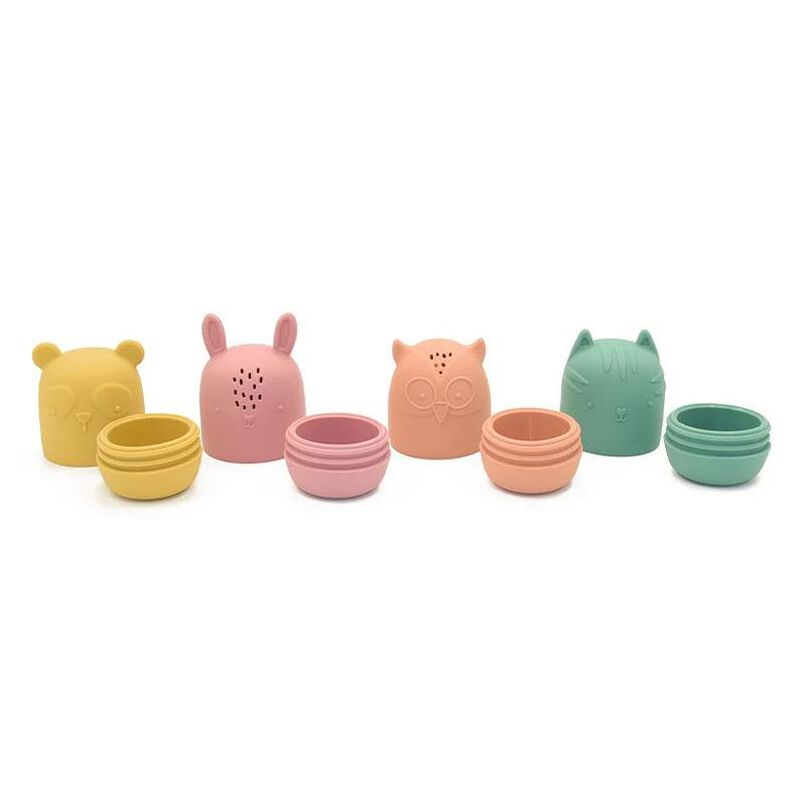 Classical Child Silicone Animals Bath Toy Set image number 1