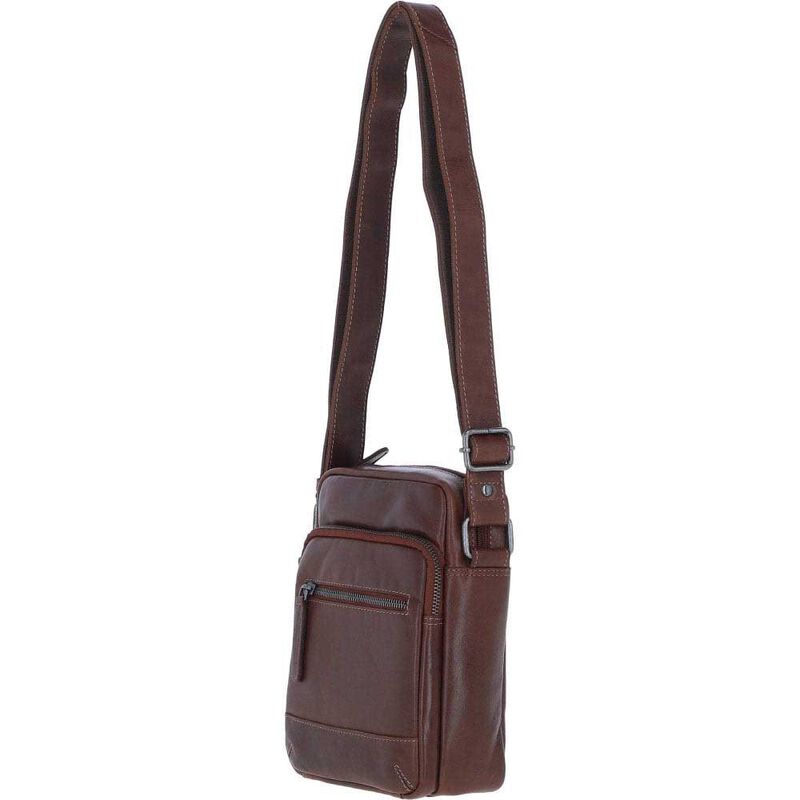 Ashwood Leather Men's Zip Crossbody Bag image number 5