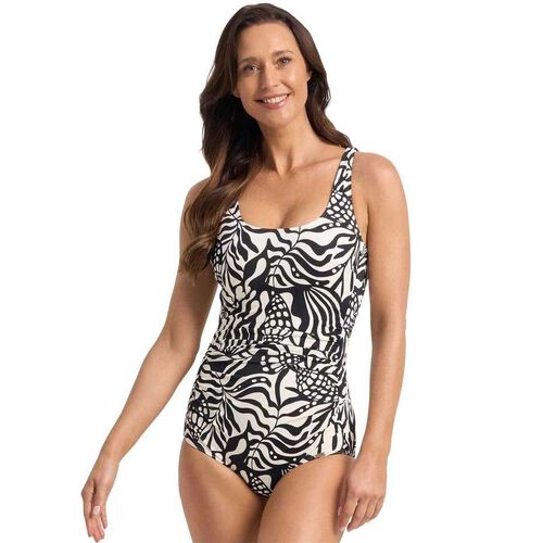 Jantzen Seashells Pintuck Mast One Piee Swimsuit