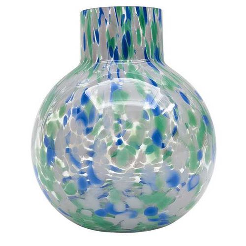 Urban Products Jaslyn Speckle Glass Vase Green & Blue 17cm