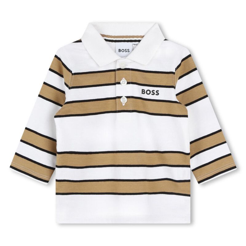 BOSS Striped Polo Shirt 6M - 2Y image number 0