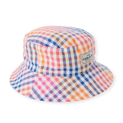 Goldie + Ace Rainbow Gingham Bucket Hat 6M-2Y