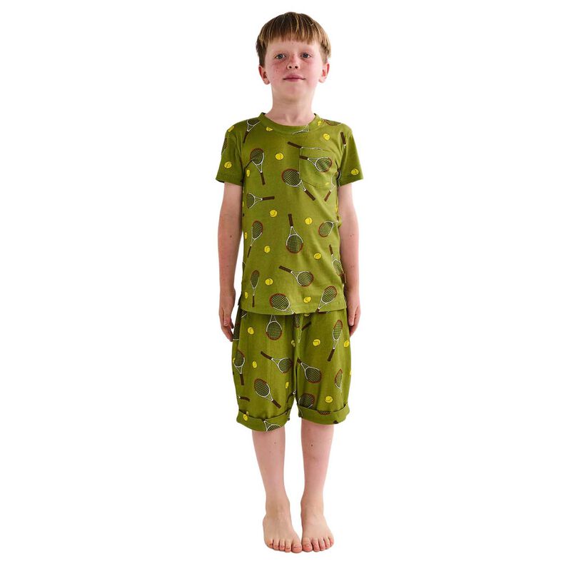 Kip&Co Deuce Organic Cotton Short Sleeve Tee & Short PJ Set image number 1