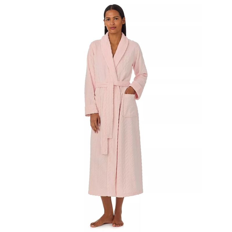 Lauren Ralph Lauren Recycled L/S Shawl Collar Long Robe image number 3