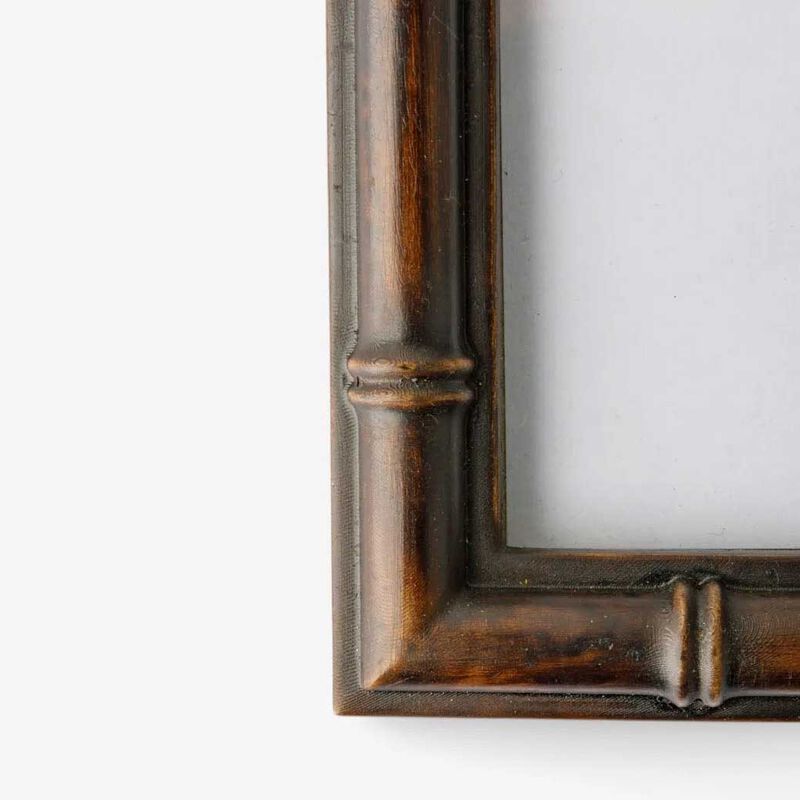 French Country Bamboo Round Top Photoframe 4x6 image number 2