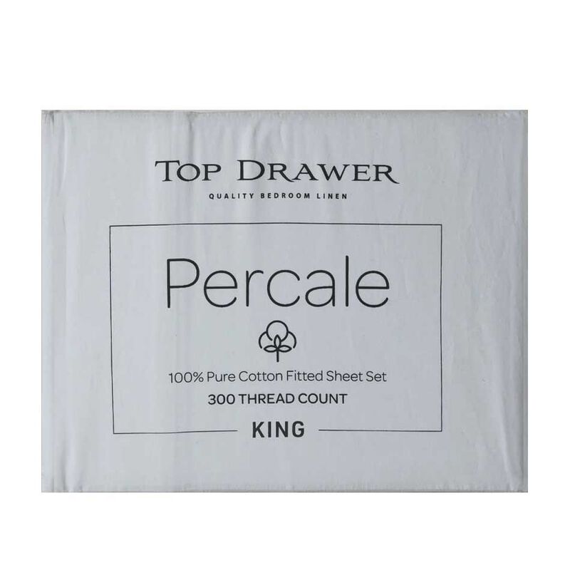 Top Drawer 300TC Cotton Percale Sheet Set image number 1