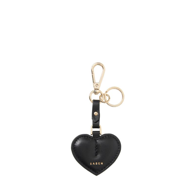 Saben Charm Keyring Heart Black image number 0