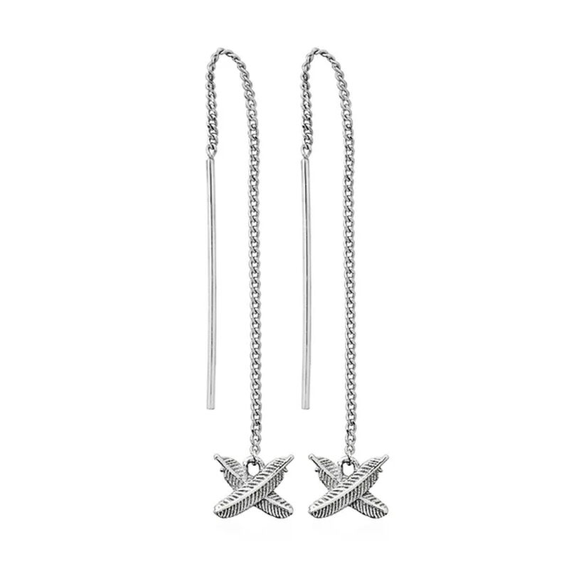 Boh Runga Feather Kisses Silver Threads image number 0