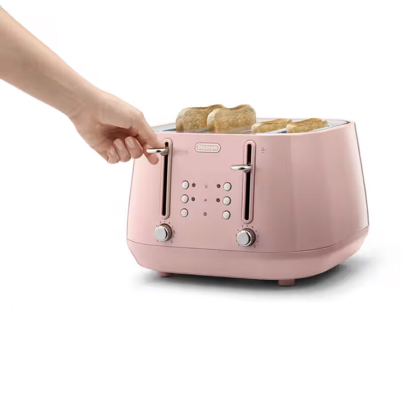 DeLonghi Eclettica 4-Slice Toaster Pink image number 2