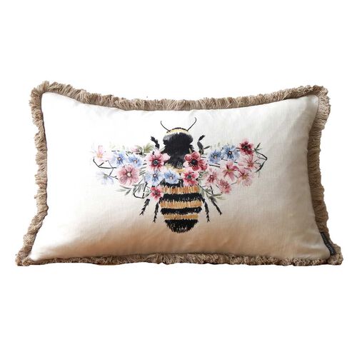 Wallace Cotton Let It Bee Rectangle Cushion Cover