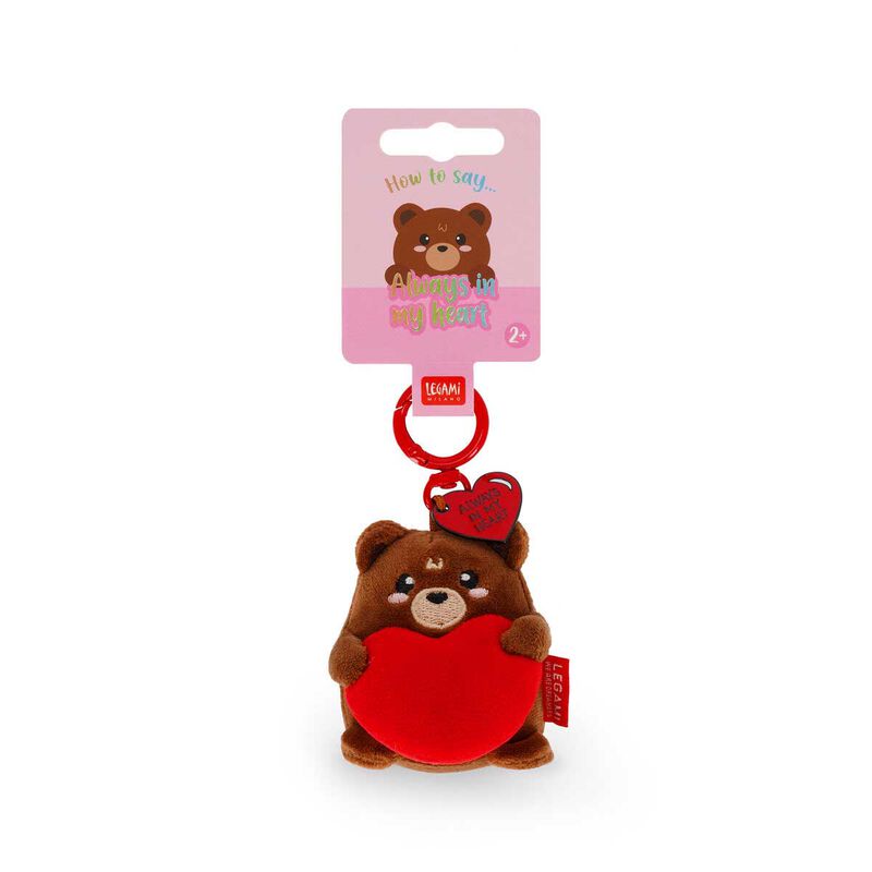 Legami Super Soft! Tiny Plush Key Ring - Teddy Bear image number 1