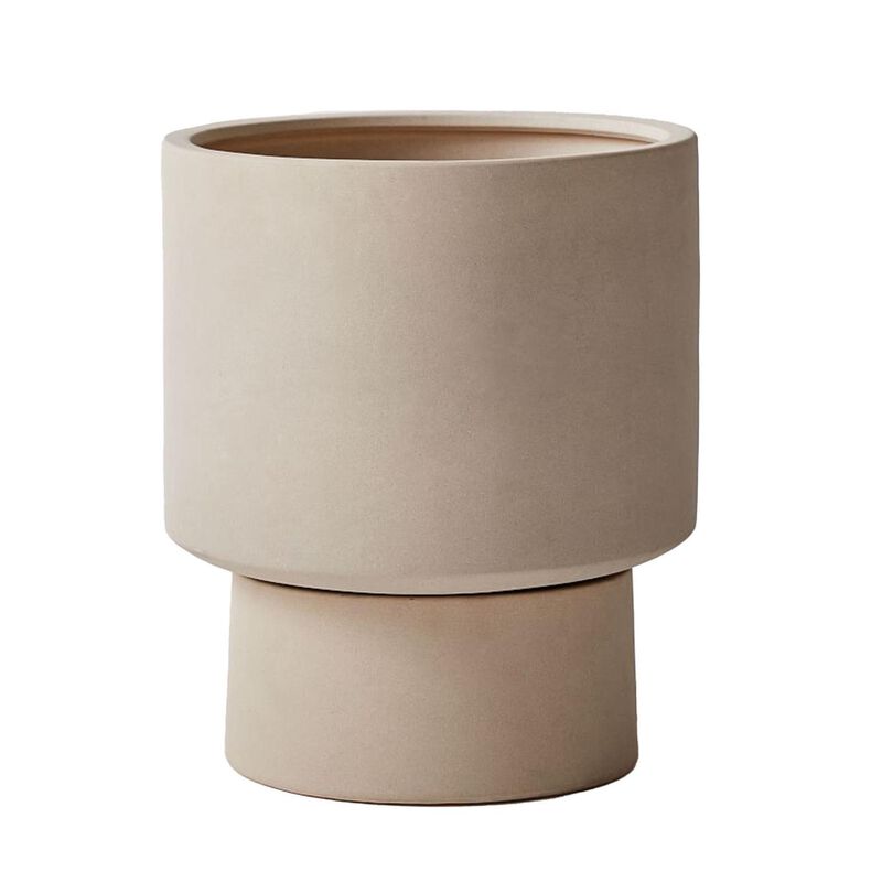 West Elm Bishop Indoor/Outdoor Pedestal Planter Wide image number 0