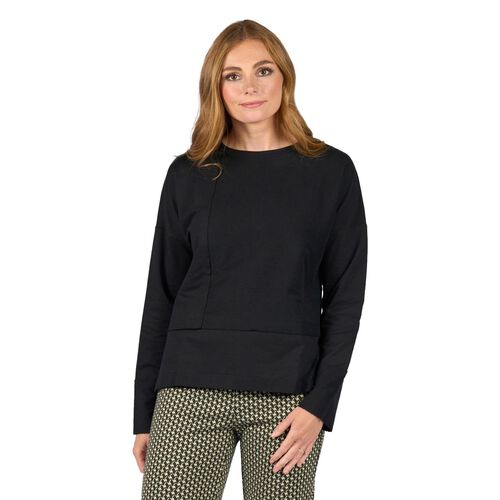 Vassalli Long Sleeve Top With Reverse Detail