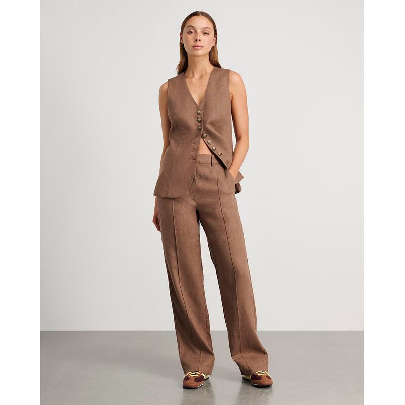 JAG Kayla Linen Pintuck Pant image number 3