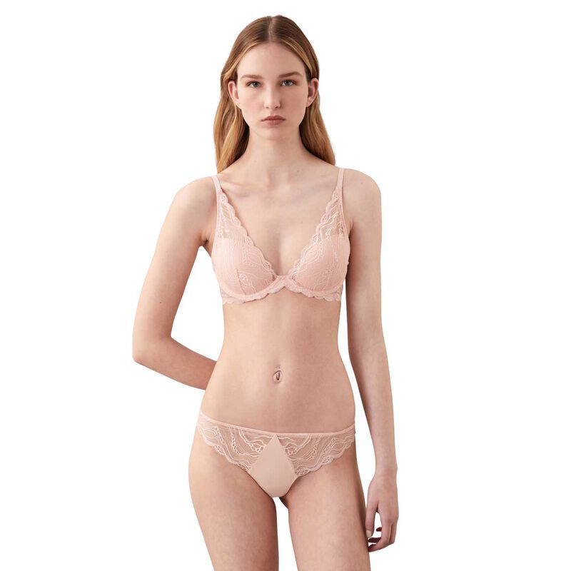 Calvin Klein Sensual Stretch Lace Thong image number 0