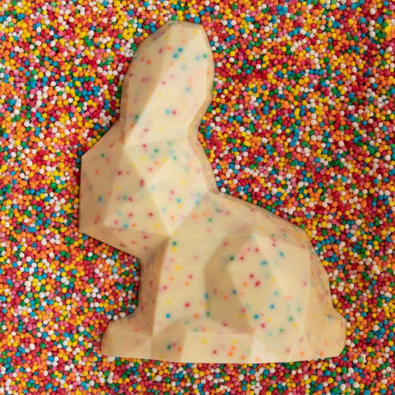 House of Chocolate Sprinkles White Chocolate Easter Bunny 80g image number 1