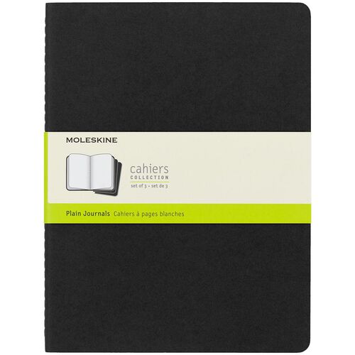 Moleskine Cahier Journals XL Plain Black