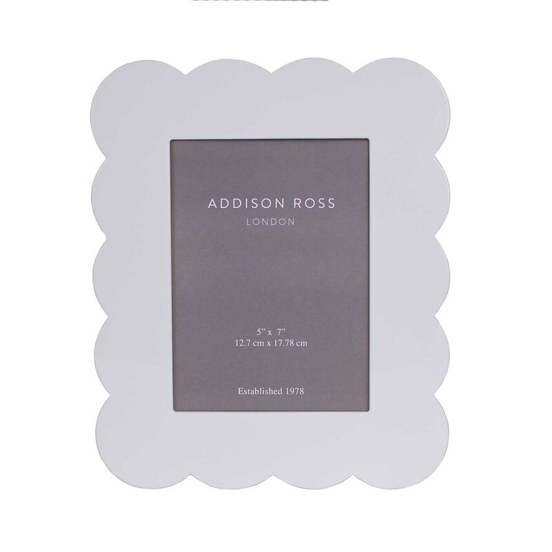 Addison Ross White Lacquer Scallop Frame 5x7 image number 1