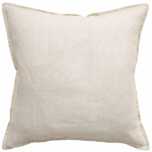 Baya Cassia Cushion with Feather Inner 55x55cm - Almond