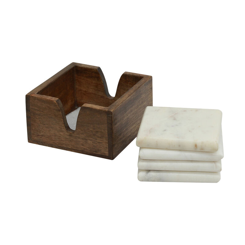 French Country Porto Marble Coaster (4PC) image number 2