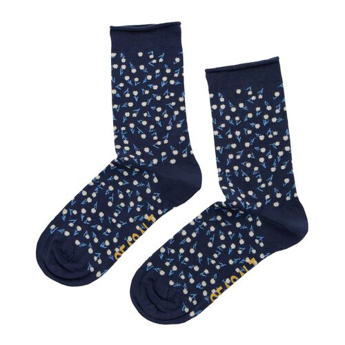 Seasalt Cornwall Arty Socks Bud Ditsy Marine