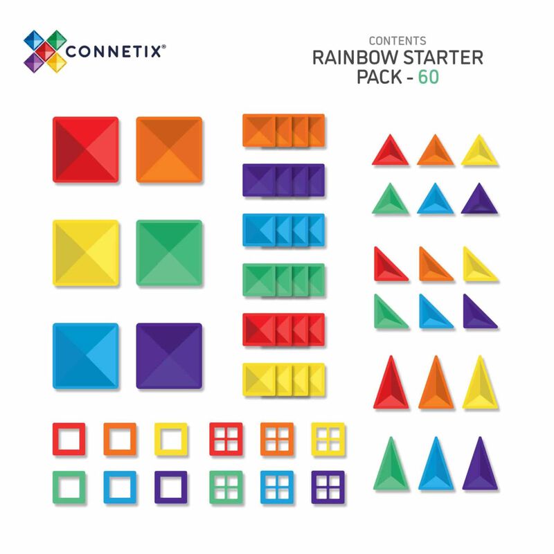 Connetix Tiles Rainbow Starter Pack 60 Pc image number 1