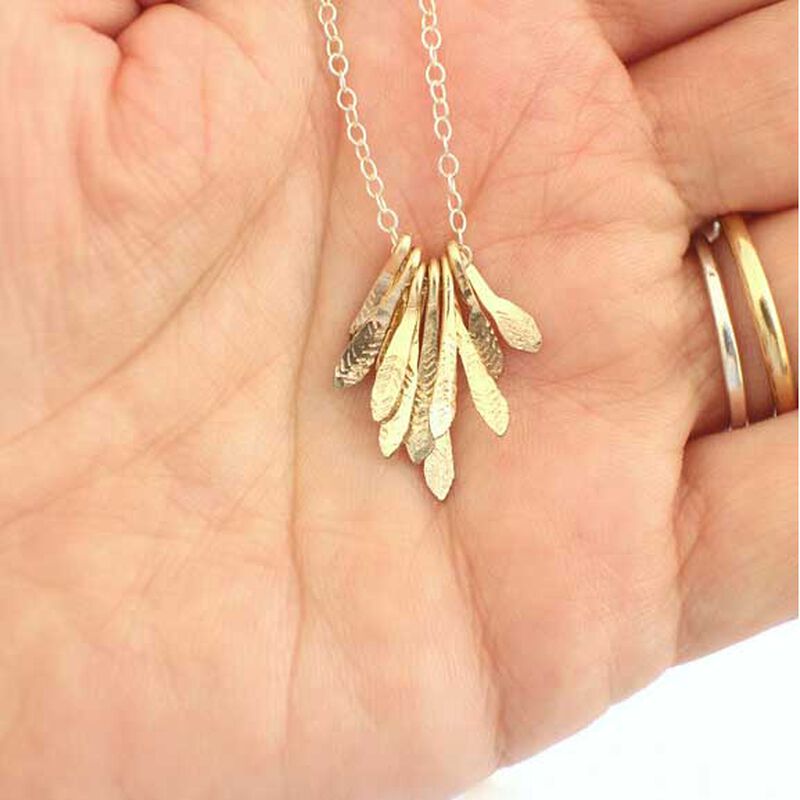 Lilygriffin Jewellery Gold Flutter Necklace 45cm image number 1