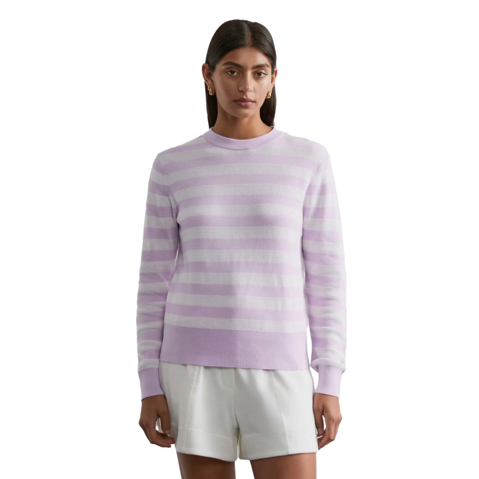 JAG Faye Cotton Stripe Crew Knit Ballantynes Department Store