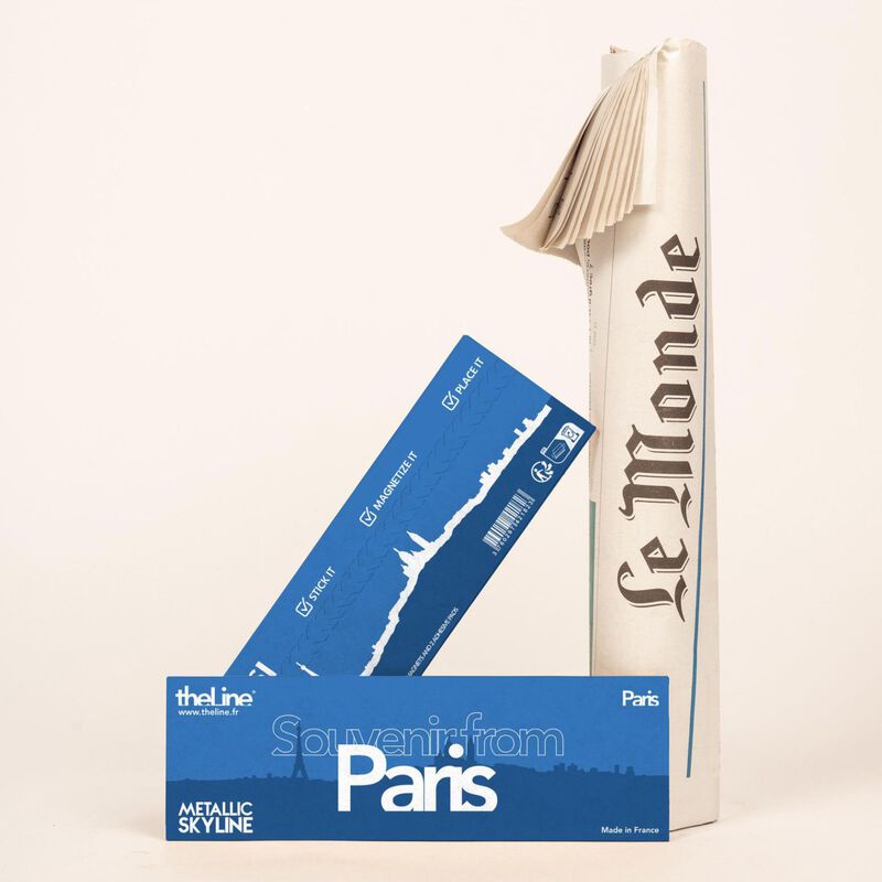 The Line Mini Skyline of Paris Black Steel Silhouette 19cm image number 1