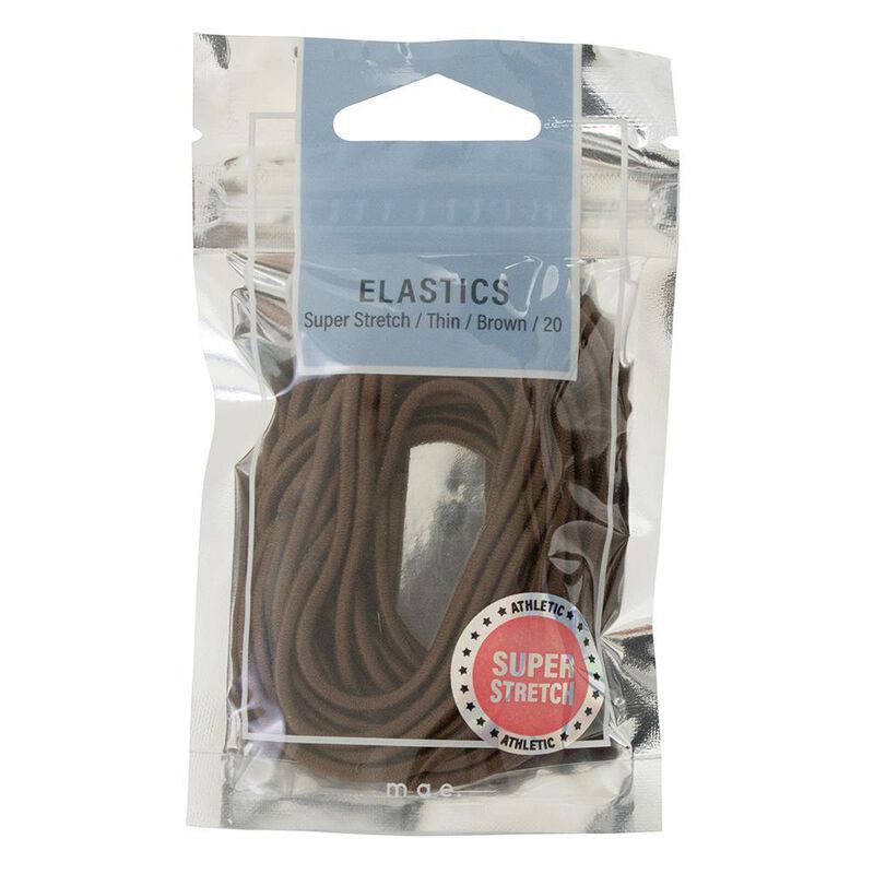 Mae Elastics Thin Super Stretch Brown (20) image number 0