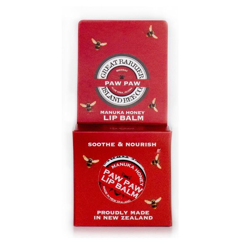 Great Barrier Island Bee Co Pohutukawa & Paw Paw Soothing Lip Balm 15g image number 1