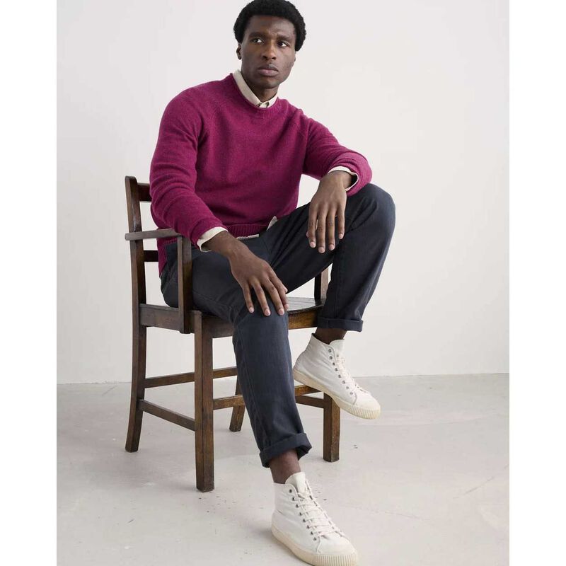 Seasalt Cornwall Mens Fitcher Jumper Cassis image number 3