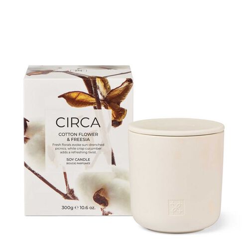 CIRCA Cotton Flower & Freesia Soy Candle 300g