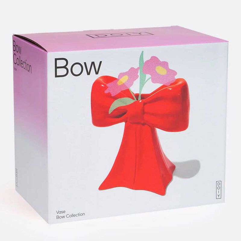 DOIY Bow Vase Red image number 3