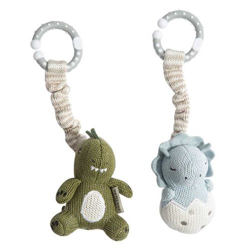 Living Textiles Stroller Toys 2 Pack - Dinosuars