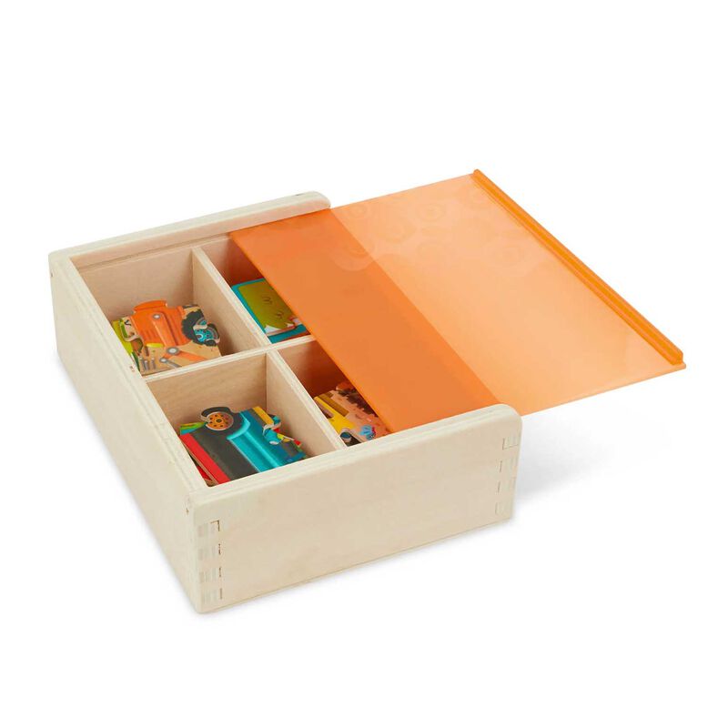 B.Toys Wooden Construction Jigsaw Puzzles In A Box image number 2